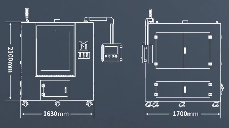 flat mould cleaning machine size