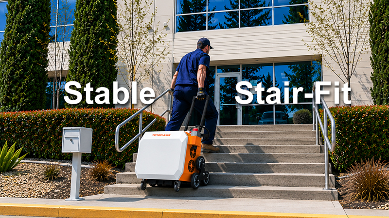 500w portable laser cleaning machine with triangle wheels