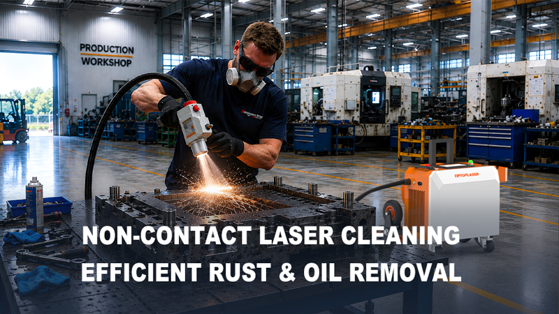 500w pulse laser cleaning machine work