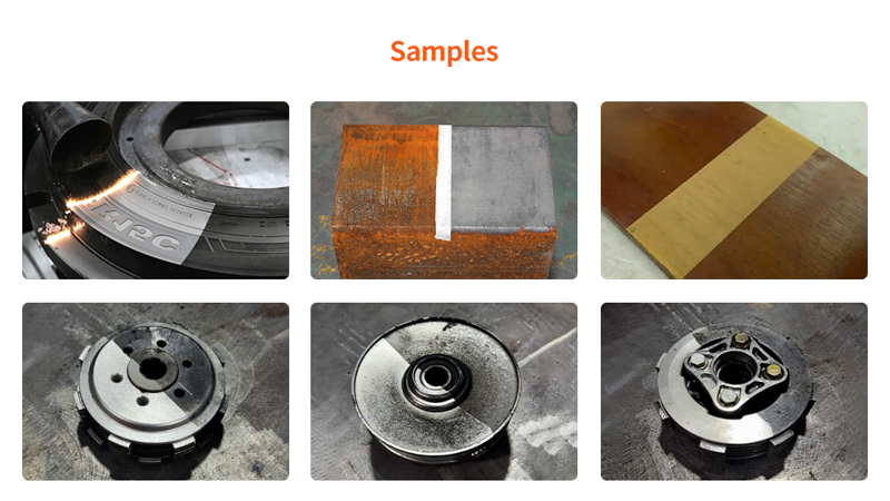 triangle wheel portable laser cleaning machine sample