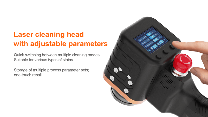 ultra compact laser cleaning equipment head