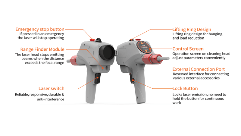 500w laser rusr removal gun